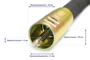 Фото 4 - Гибкий вал с водяной помпой 6м/80 мм для ТСС БП-2.7 и ТСС БПВ-2.7.